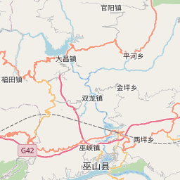 从重庆直辖市巫山县到湖北省兴山县的距离