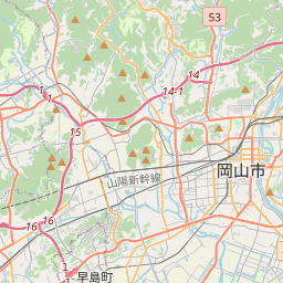 車や徒歩で岡山市から総社市への距離